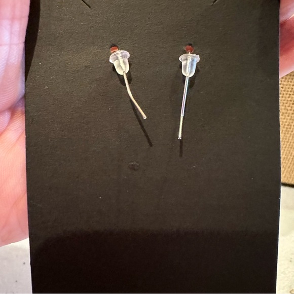 Set of 2 pairs Boho / Southwestern Earrings - silver beaded dangles blues, red - Picture 8 of 11